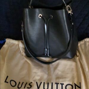 Black Epi Neonoe Bucket Bag.